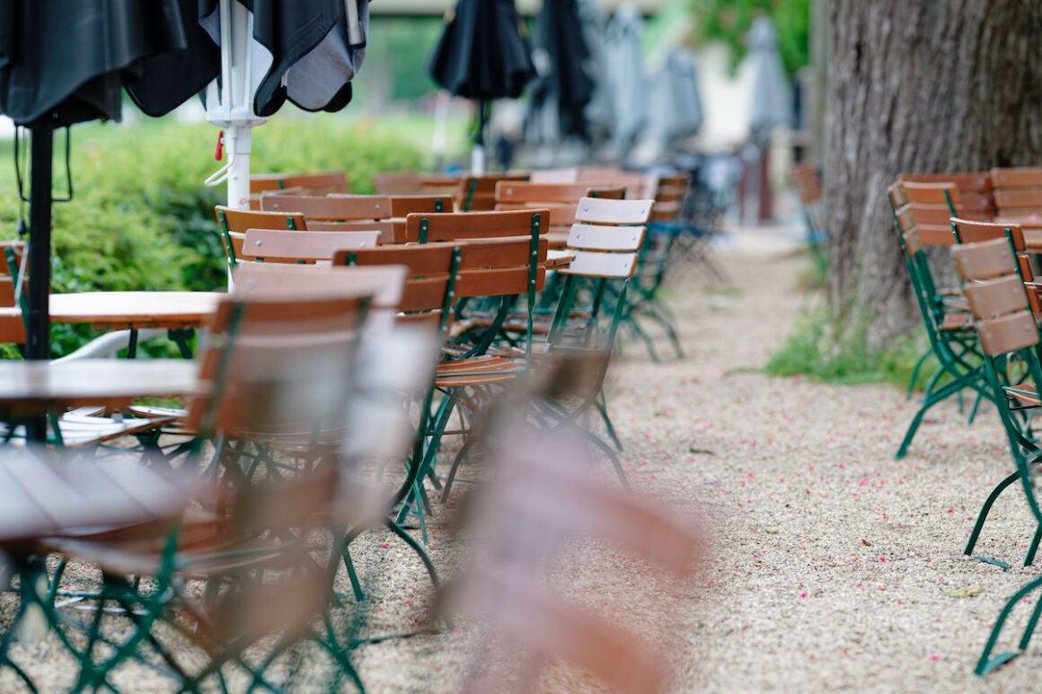 Biergarten nach der Wanderung